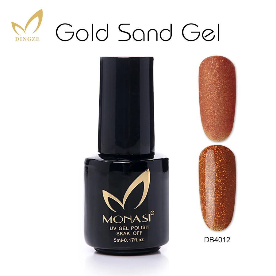 MONASI Блестящий лак,, товар, золотой песок, блестящий гель, матовый гель для ногтей, не липкий слой - Цвет: DB4012