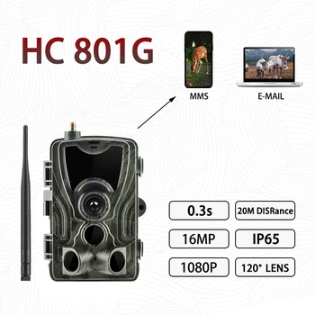 

HC-801G 3G MMS/SMTP/SMS Trail camera Hunting camera 940nm IR LED photo traps 16mp 1080p HD night vision scout animal camera