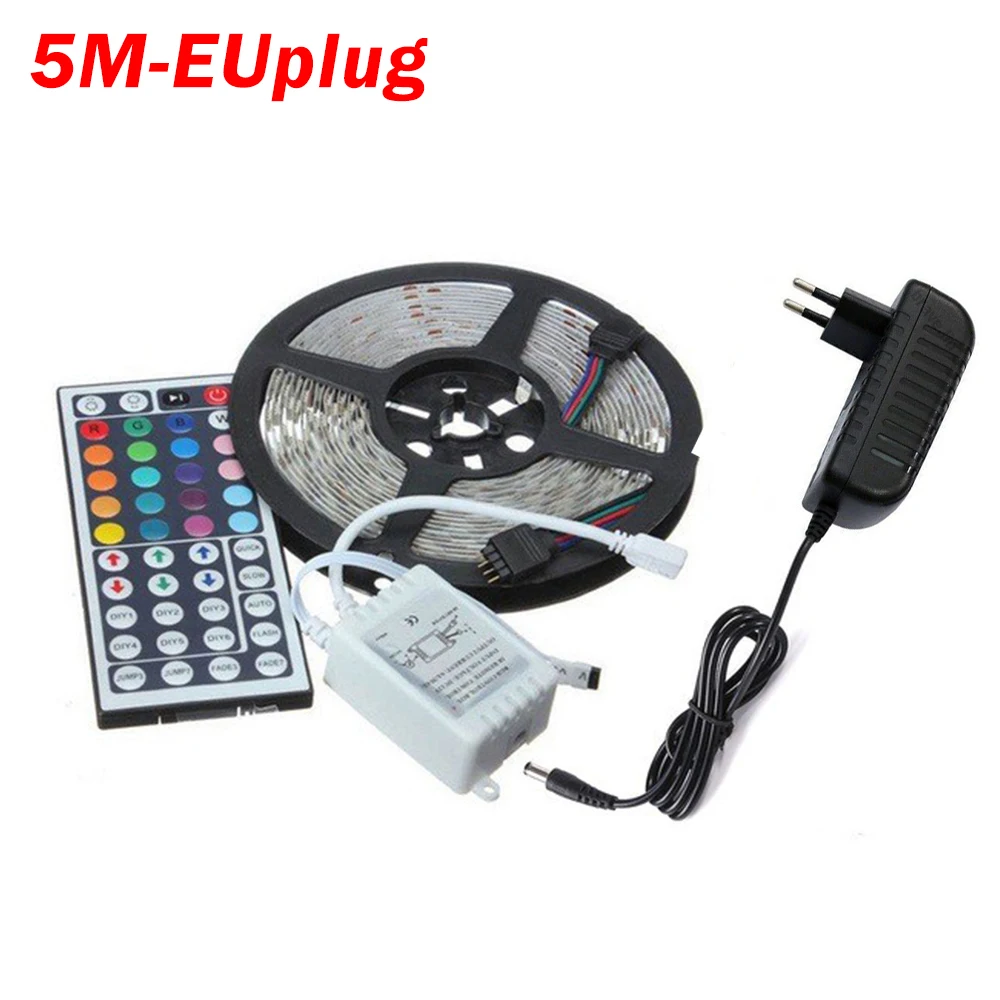 SMD 2835 гибкий ленточный светодиодный светильник RGB 5050 Fita 5 м 10 М лента диод DC 12 В +
