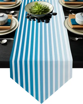 

Stripes Gradient Texture Table Runner Home Decor Tablecloth Table Runners for Wedding Christmas Dining Table Decor