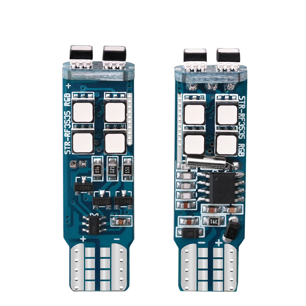 RGB T10 W5W LED ���� 3528 10SMD ���� ��Ʈ�ѷ� ���̼��� �÷���Ʈ ���� ��ȣ ���� �б� �� ��ä�ο� ��Ʈ�κ� �÷��� 12V