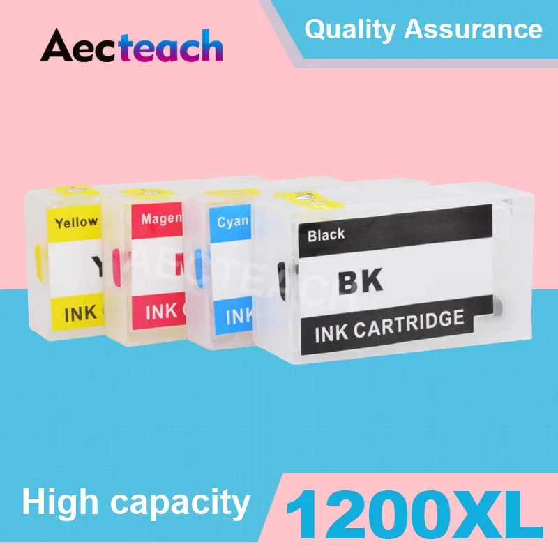

Aecteach 4 Color Empty Ink cartridge for Canon PGI 1200 for Canon MAXIFY MB2020 MB2120 MB2320 MB2720 Printer