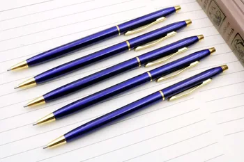 

Classic design office pen navy blue 0.5 metal ball pen