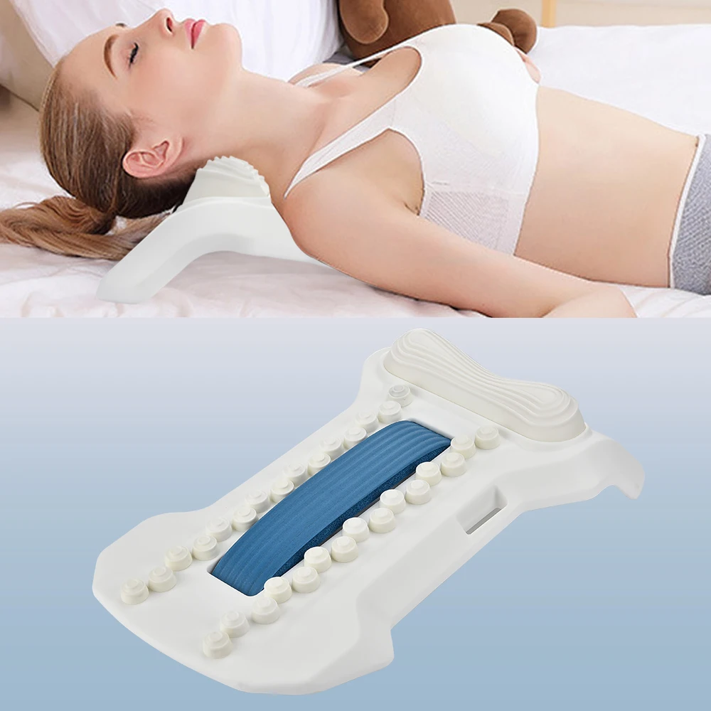 Neck Support Relaxer Shoulder Chiropractic Pillow Lumbar Traction Stretcher Device Cervical Spine Back Pain Relief Relax Massage