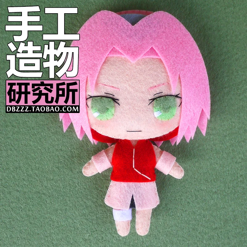 Аниме Наруто Шипуден Косплей Haruno Sakura DIY игрушка ручной работы подвесной плюшевый