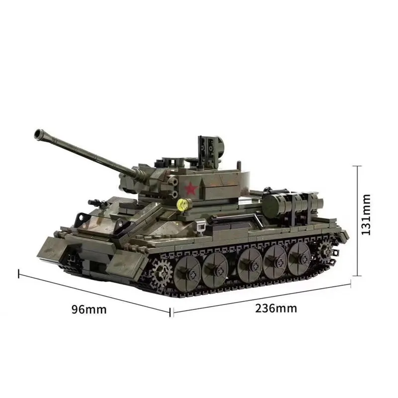 Военная армия 2 мировая война 2 WW2 полиция спецназ Солдат T-34 средний танк модель бронированного автомобиля строительные блоки кирпичи собрать игрушки