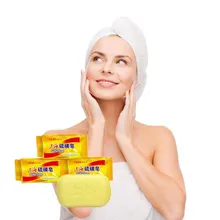 Традиционное серное мыло Отбеливающее мыло коллаген белок Витамин Кожа отбеливающий банный инструмент серное мыло Отбеливающее средство мыло от акне