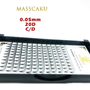 

MASSCAKU Maquiagem Eyelashes Make up Premade Volume Fans Eyelash extension 8-18mm Cilios High Quality Natural False Mink Eyelash