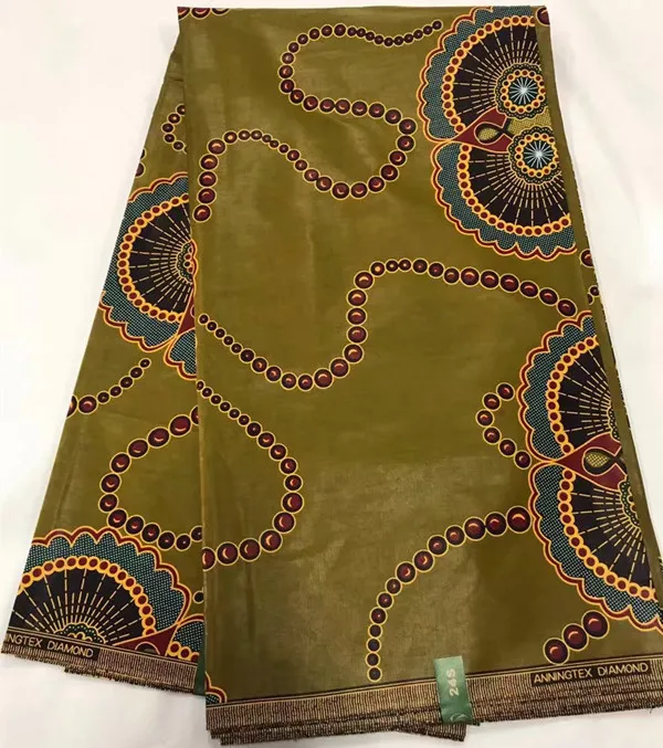 Java восковая ткань с Африканским принтом ткань Африканская восковая печать ткань для лоскутов 6 ярдов хлопковая ткань Анкара ткань L-32