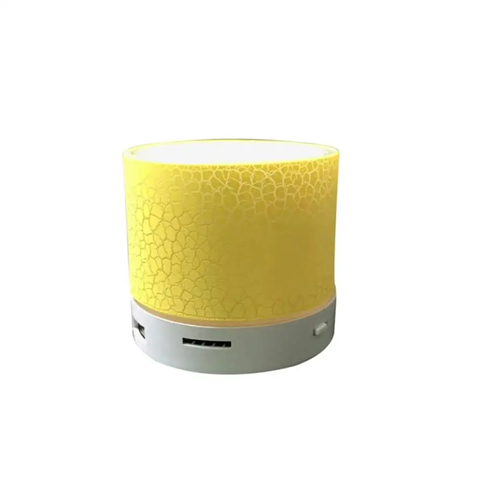 yellow Мини-динамик для басов, портативный светодиодный универсальный динамик для бликов, динамик для трещин, сабвуфер, u-дисковая карта, аудио - Формат цифровых медиаданных: yellow