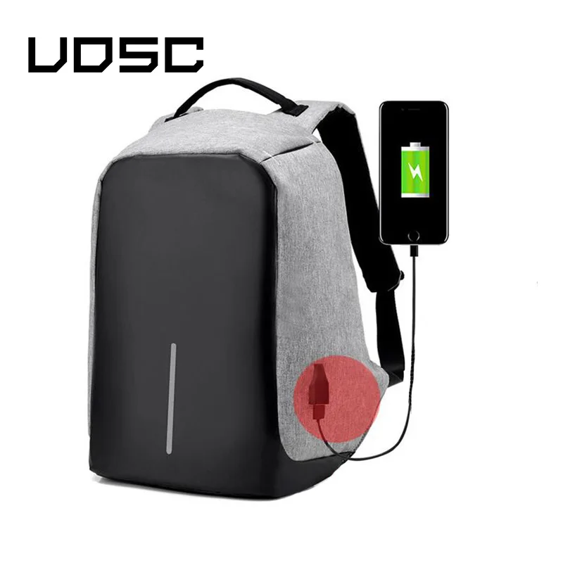UOSC, рюкзак с usb зарядкой, 15 дюймов, рюкзак для путешествий, многофункциональный, Противоугонный, водонепроницаемый, Mochila, школьная сумка для мужчин, рюкзаки для ПК