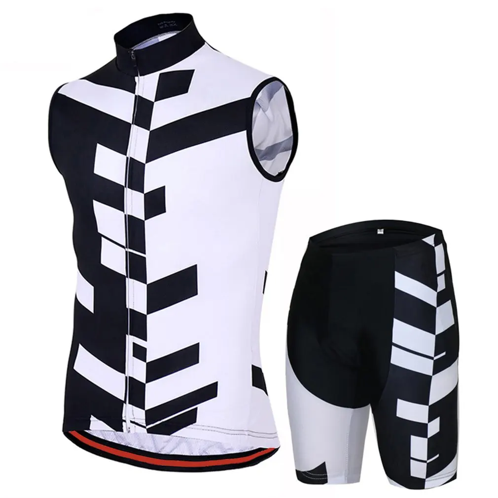 

Summer Outdoor Sports Cycling Sleeveless Vest Shorts Suit Comfortable Breathable Cycling Clothing Set