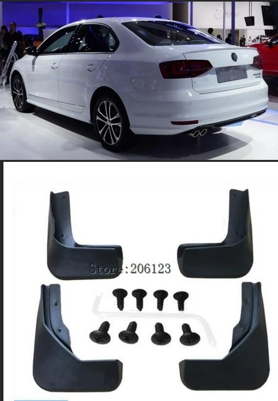 Набор брызговиков для Volkswagen VW Jetta Sedan 2015 2016 2017 Брызговики передние задние