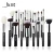 Jessup Makeup brushes set Black/Silver Professional with Natural Hair Foundation Powder Eyeshadow Make up Brush Blush 6шт-25шт