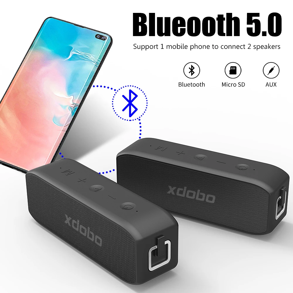US $17.71 - 29.23 Xdobo Wing 2020 Mini Portable Bluetooth Speaker TWS Hifi Sport Music Sound Box Wireless Super Bass Stereo Waterproof Soundbar