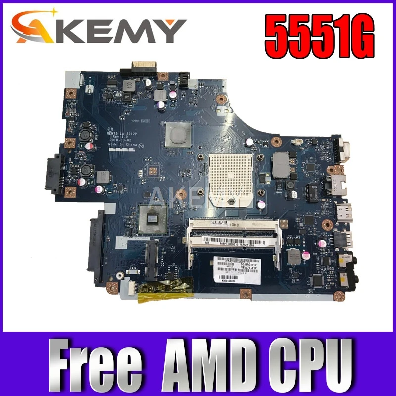 Материнская плата для ноутбука Acer aspire 5551 5551G E640 DDR3 Бесплатный процессор NEW75 LA 5912P MBNA102001 MB.NA102.001 материнская плата|Материнские платы для ноутбуков| | АлиЭкспресс