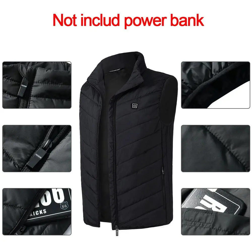 Price Electric Heated Vest Men Women Usb Heater Tactical Waistcoat Thermal Warm Fishing Hunting Hiking Vest Winter Heated Jacket