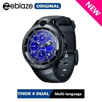 

New Zeblaze THOR 4 Dual 4G LTE Video Call 5MP+5MP Dual Camera GPS Smartwatch Voice Search Google Play-App Smart Watch Phone Men