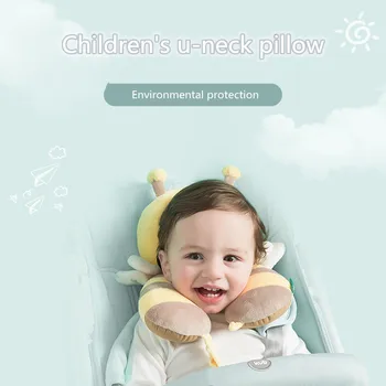 

Baby Safety Supplies Children's car U-shaped Pillow Cute Cartoon Animals plush Anti-fall head Protect Baby Care