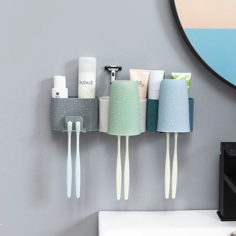 Multifunction Wall Mounted Toothbrush Holder Toothpaste Storage Rack Shaver Stand Tooth Brush Dispenser Bathroom Organizer | Дом и сад