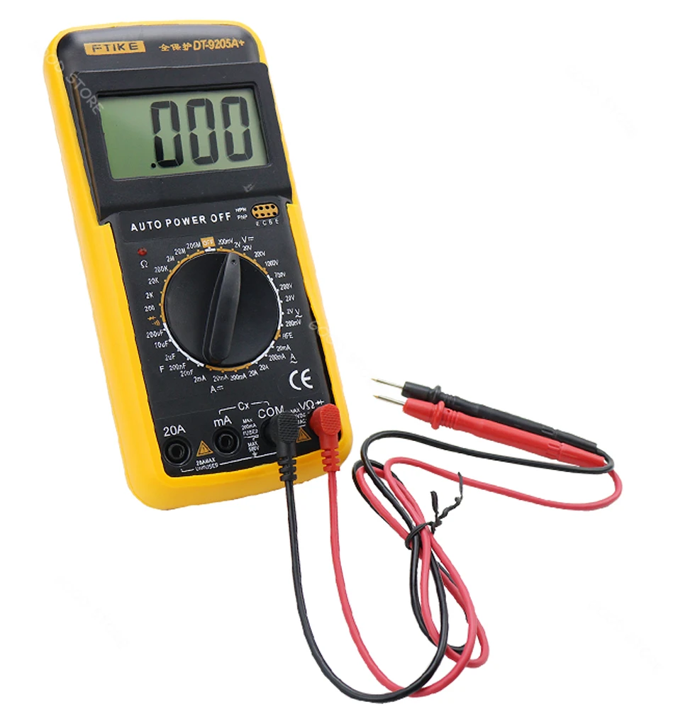 Uforglemmelig Fordi Planet 1PCS DT-9205A Digital LCD AC/DC Ammeter Resistance Capacitance Tester Multimeter  DT9205A