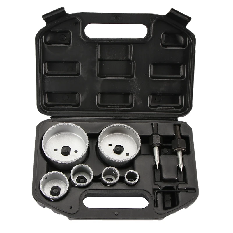 

1Set 22, 28, 35, 44, 68 and 73 mm for Tile Ceramic Marble Glass Diamond Coated Hole Saw Drill Bit Tool Set