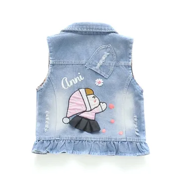 

Girls Denim Vest Bebe Jeans Jackets for 8 Casual Outerwear Children Clothing Spring Autumn Girls Clothes Kid Vests Toddler Tops