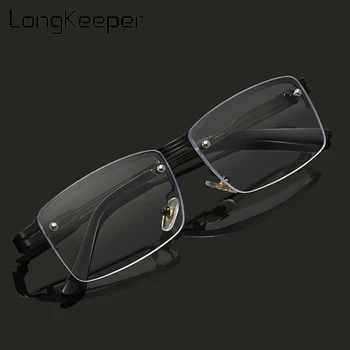 

LongKeeper Progressive Multifocal Reading Glasses Men Women Vintage Square Anti Blue Light Eyeglasses Near Far Sight Diopter