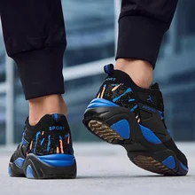 Спортивная обувь для мужчин; бархатные теплые студенческие Нескользящие новые баскетбольные кроссовки; обувь для бега на открытом воздухе; зимняя водонепроницаемая обувь с воздушной подушкой