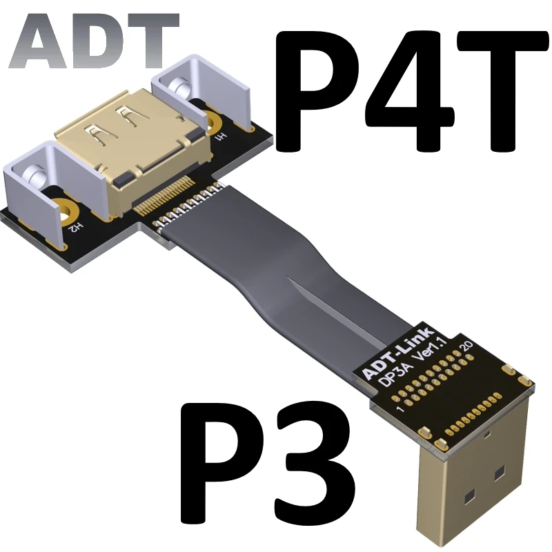 Ленточный Удлинительный кабель DisplayPort плоский экранированный FPC EMI DP угловой