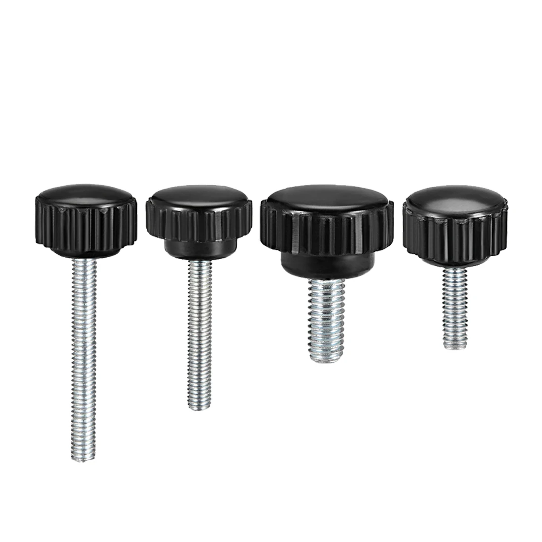 

uxcell 10 Pcs Knurled Clamping Knobs M4/5/6/8 Male Thread 15-50mm Thread Length Grip Thumb Screw on Type Round Head