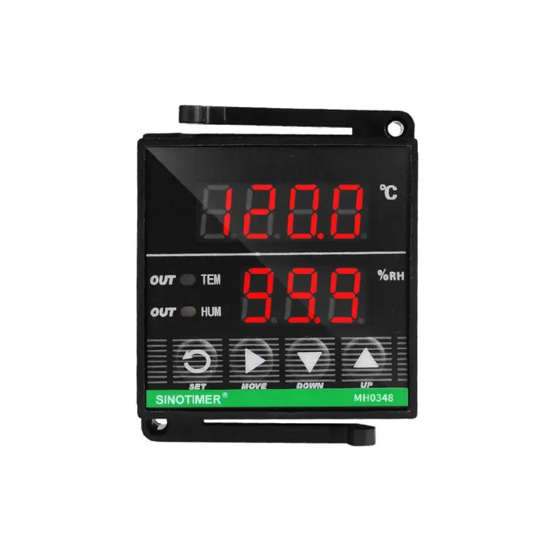 Цифровой PID регулятор температуры и влажности 100-240 В 2 дисплея реле термостата 35ED