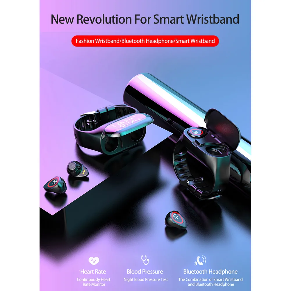 Smart Watch Color Screen Bracelet Double Bluetooth with Stereo Earbud Smart Watches New Arrival Smart Watch Color Screen Bracelet Double Bluetooth with Stereo Earbud Smart Watches New Arrival