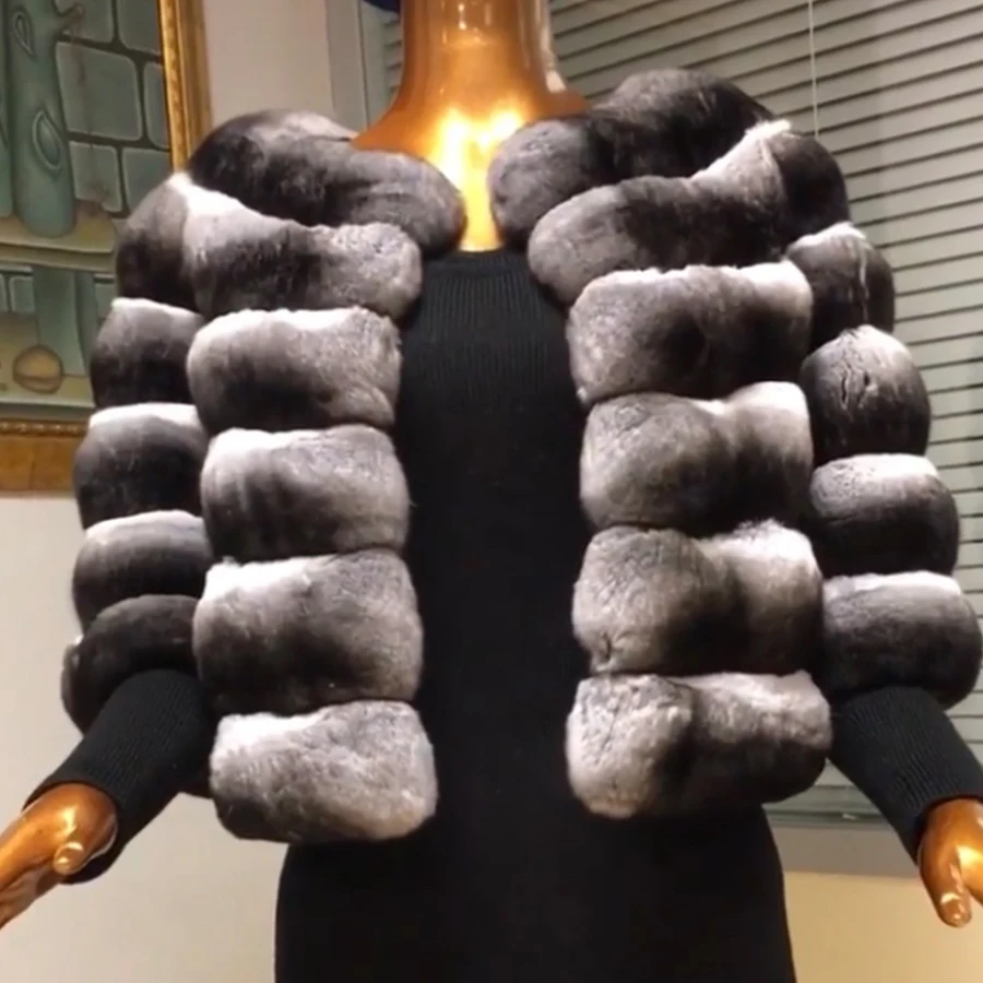 Natural Rex Rabbit Fur Max 78% OFF 40% OFF Cheap Sale Coat Winter Jacket Women Cropped Fashion
