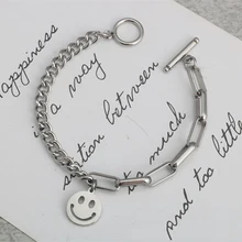 Модный простой полый геометрический браслет титановая сталь не выцветает браслеты для мужчин и женщин горячая распродажа