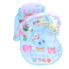 Детские развивающие игры детские игровые коврики 0-12 месяцев развивающий ковер мягкие музыкальные погремушки игрушки коврик для игр для малышей, синий