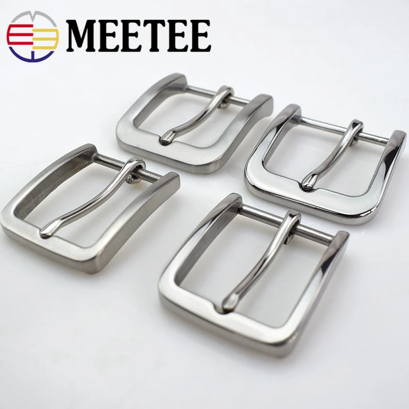 Meetee 35/40 мм одноцветные ковбойские ремни из нержавеющей стали с пряжкой DIY кожаные