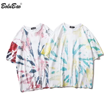 

BOLUBAO Brand 2020 Men Tie Dye T Shirt Streetwear Hip Hop Mens Tee Tops New High Quality Cotton Loose Male T-Shirt