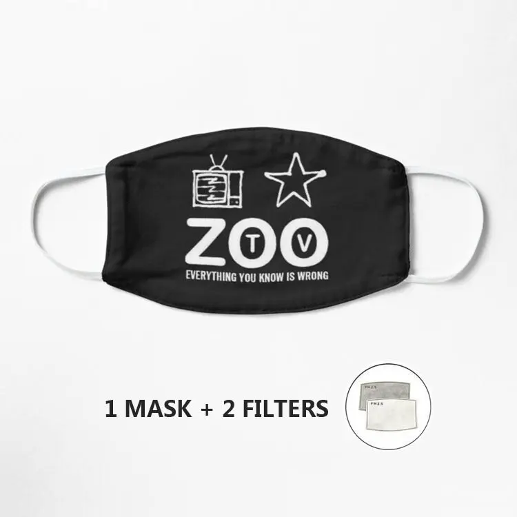 U2 ZOO TV BY ABEL 2017 маска Pm2.5 для улицы моющаяся многоразовая лица Регулируемая уличная