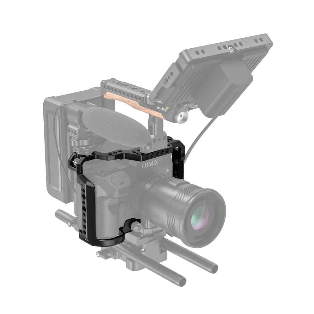 SmallRig S1H Camera Cage for Panasonic S1H Dslr Cage With Cold Shoe and Nato Rail Tripod Shooting Cage Accessory -2488