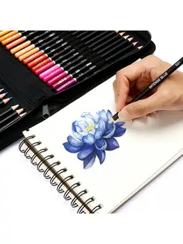 

75pcs Oil Colored Pencils Set Eraser Sharpener Kit Drawing Coloring Art Supplies 203A