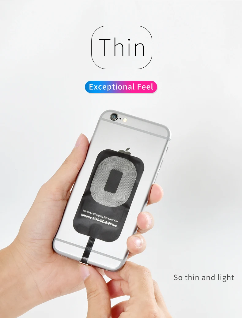 Qi беспроводной зарядный приемник для iPhone 7 6s Plus Micro usb type C универсальное Быстрое беспроводное зарядное устройство для samsung huawei Xiaomi