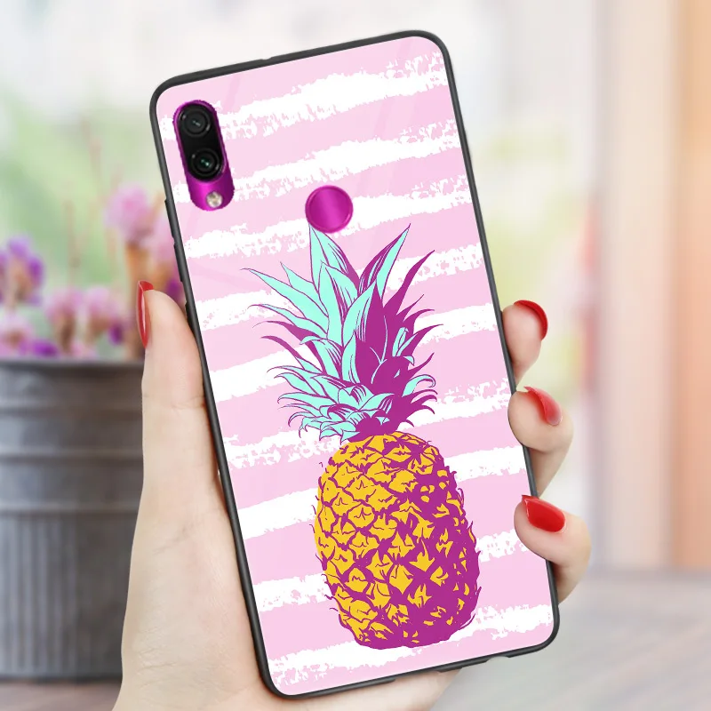 Чехол Red mi 7A 8 6A 5 Plus с рисунком ананаса для Funda Xiao mi Red mi Note 7 5 6 8 Pro Чехол для телефона Xiomi Red mi K20 mi 9T Pro Чехол из ТПУ - Цвет: HBL