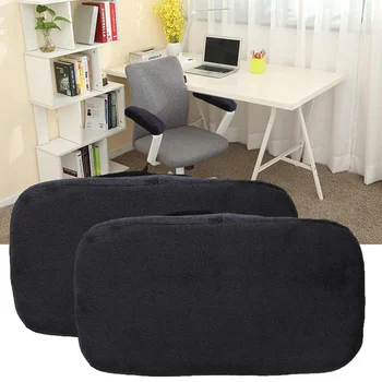 

2pcs Black Memory Foam Armrest Cushion Pads Elbow Arm Rest Cover Chair Mats Cottom Soft Fabric Elbow Pillows Pads
