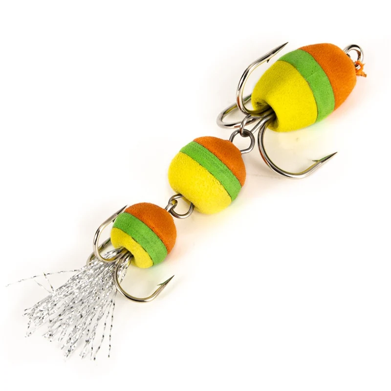  2PCS Fishing Lure Swim Bait Soft Lure High Density Foam Lure Fishing Tackle Multicolor Artificial L