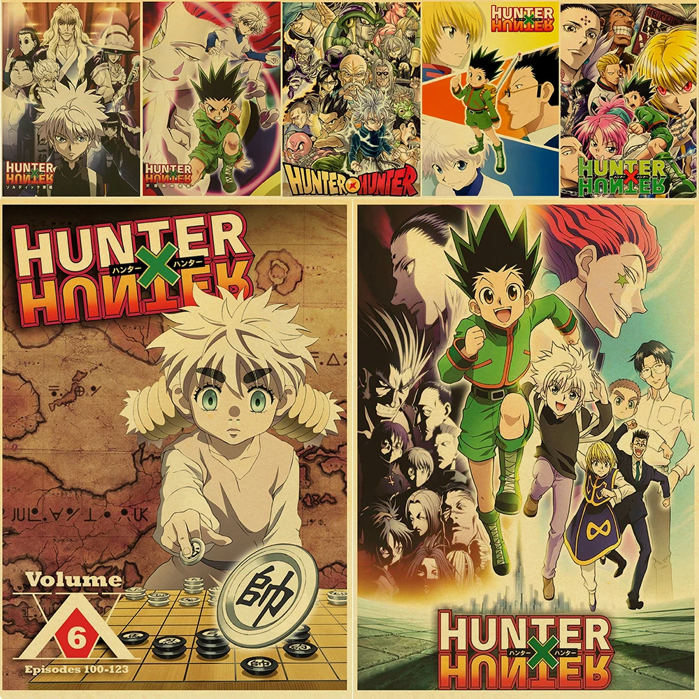 Винтажные постеры HUNTER x Jpanese Anime в стиле ретро из крафтовой бумаги Настенный декор