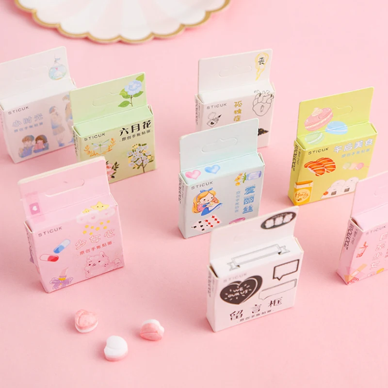 

46pcs/box Japanese Girl Little Time Paper Label Sealing Stickers Diary Adhesive Scrapbooking Decorative DIY Stickers Stationery