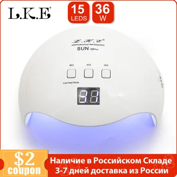 

LKE SUNX 48W UV LED Nail Lamp 21 LEDs Nail Dryer For All Gels With 30s/60s/90s Button Perfect Thumb Solution Nail Dryer