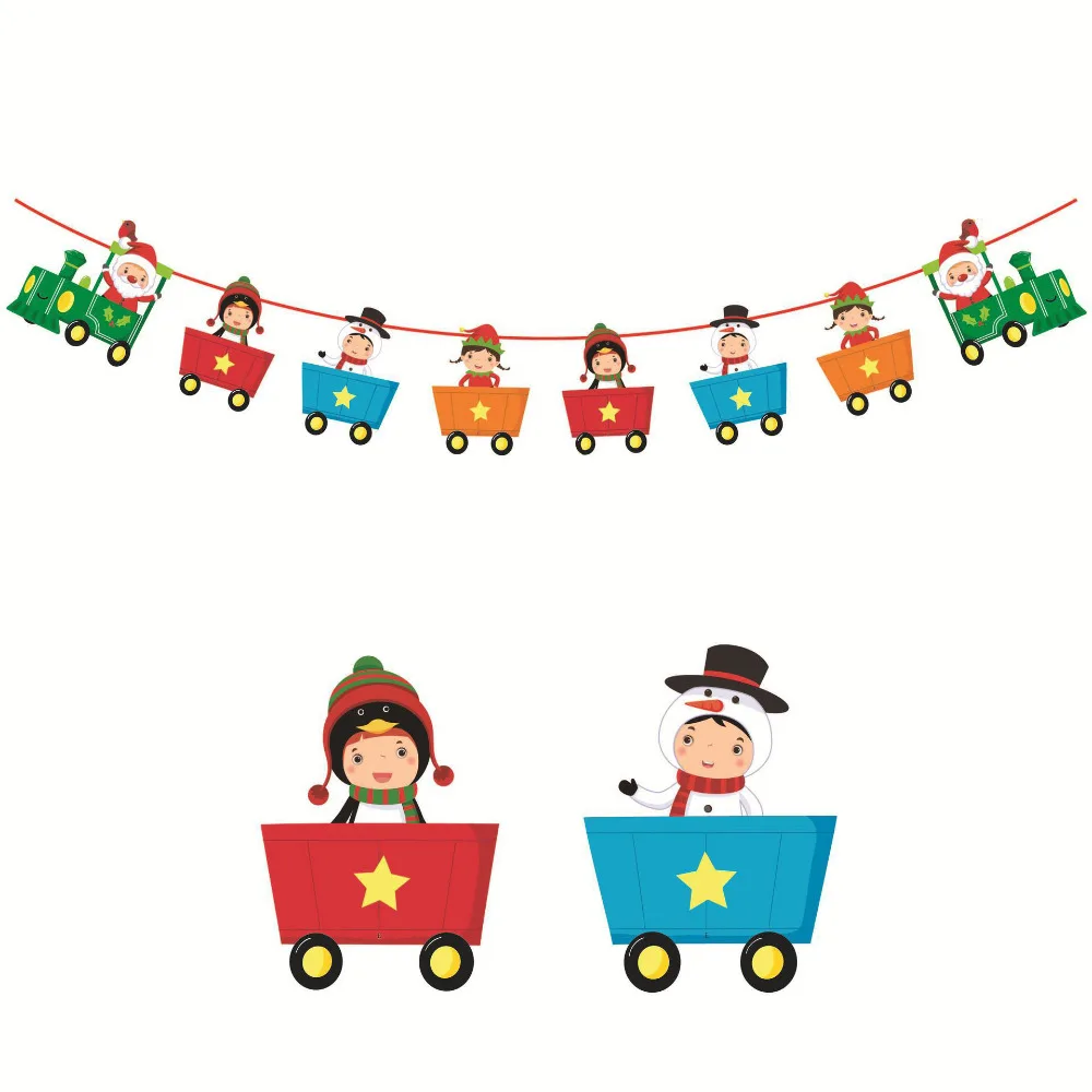 圣诞小火车拉旗
