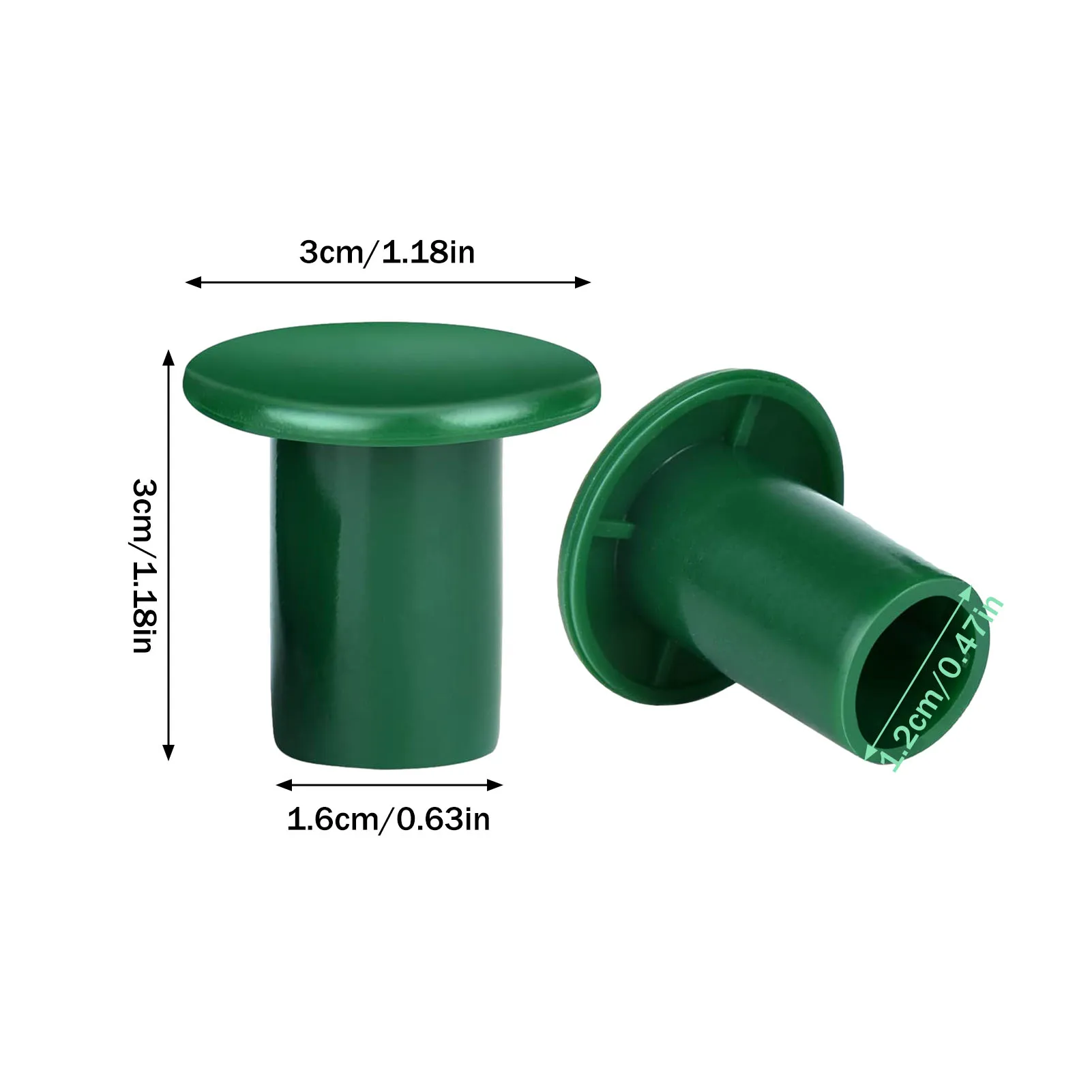 Bamboo Cane Caps 48 Pieces Soft And Durable Green Rubber Protectors Toppers Covers For Bamboo Plant And Support Sticks